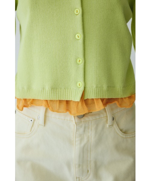 HeRIN.CYE（ヘリンドットサイ）の「Double hem knit cardigan　　ダブルヘムニットカーディガン（カーディガン/ボレロ・レディース・ベージュ/イエロー/グレー・FREE）」の5枚目の写真