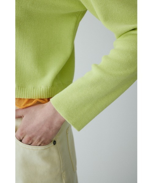 HeRIN.CYE（ヘリンドットサイ）の「Double hem knit cardigan　　ダブルヘムニットカーディガン（カーディガン/ボレロ・レディース・ベージュ/イエロー/グレー・FREE）」の6枚目の写真
