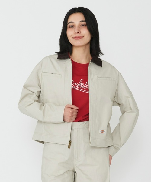 Dickies(ディッキーズ)の「Dickies/ディッキーズ キャンバスジャケット/ワークジャケット(その他アウター・レディース・ブラウン/ベージュ・X-SMALL/SMALL/MEDIUM)」の2枚目の写真