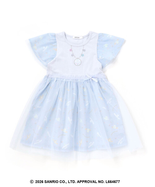 SLAP SLIP（スラップスリップ）の「【シナモロール/ポムポムプリン×SLAPSLIP】総柄プリントふわっとチュールフレアワンピース(90~130cm)（ワンピース・キッズ・ブルー/イエロー・130cm/120cm/90cm/110cm/100cm）」の7枚目の写真