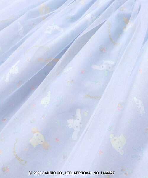 SLAP SLIP（スラップスリップ）の「【シナモロール/ポムポムプリン×SLAPSLIP】総柄プリントふわっとチュールフレアワンピース(90~130cm)（ワンピース・キッズ・ブルー/イエロー・130cm/120cm/90cm/110cm/100cm）」の12枚目の写真