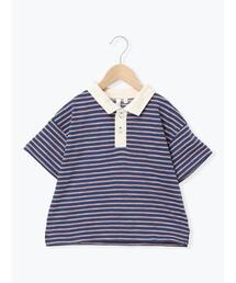 Samansa Mos2 Lagom（サマンサモスモスラーゴム）の「マルチボーダーポロシャツ（Tシャツ/カットソー）」