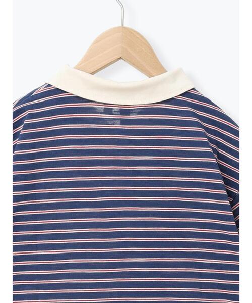 Samansa Mos2 Lagom(サマンサモスモスラーゴム)の「マルチボーダーポロシャツ(Tシャツ/カットソー・キッズ・ネイビー/ボルドー・130/95/120/110/100)」の7枚目の写真
