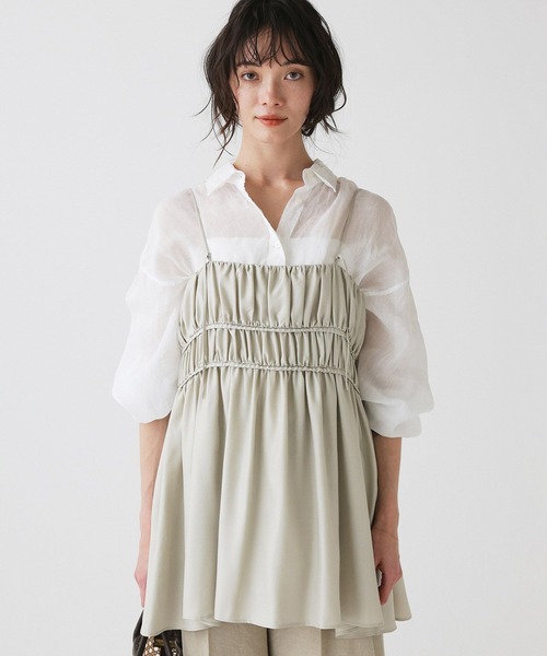 BABYLONE(バビロン)の「【接触冷感】キャミチュニック(キャミソール・レディース・ライトベージュ/ブラウン・フリー)」の9枚目の写真