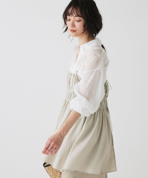 BABYLONE(バビロン)の「【接触冷感】キャミチュニック(キャミソール・レディース・ライトベージュ/ブラウン・フリー)」の11枚目の写真