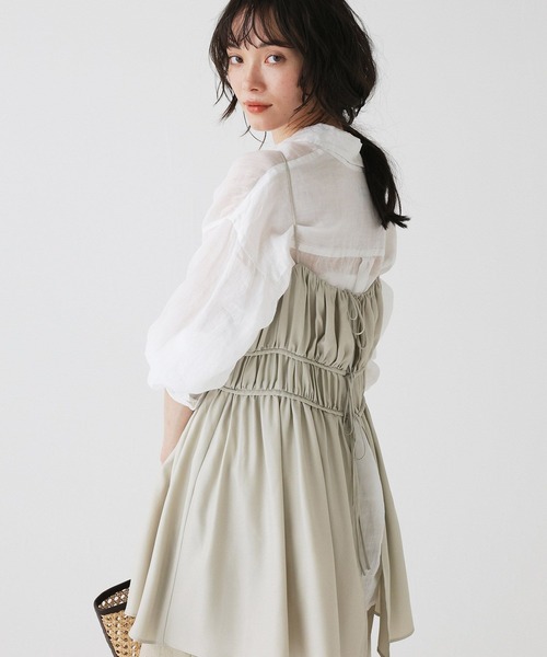 BABYLONE(バビロン)の「【接触冷感】キャミチュニック(キャミソール・レディース・ライトベージュ/ブラウン・フリー)」の13枚目の写真