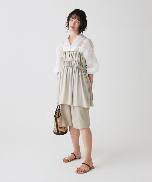 BABYLONE(バビロン)の「【接触冷感】キャミチュニック(キャミソール・レディース・ライトベージュ/ブラウン・フリー)」の15枚目の写真