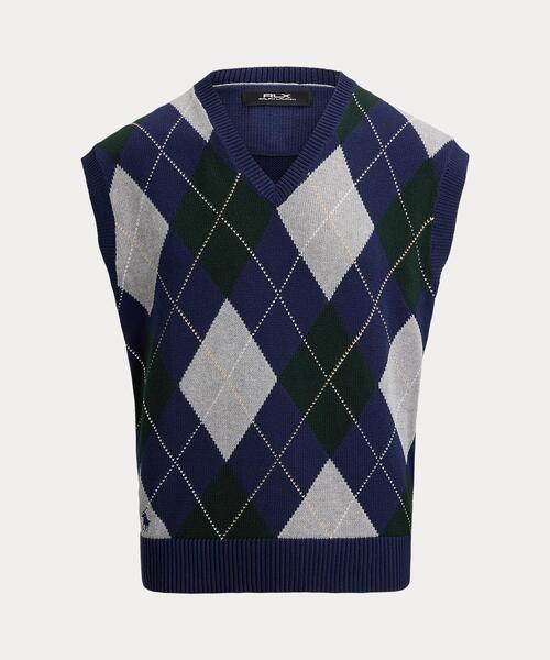 POLO GOLF（ポロ ゴルフ）の「ビッグ フィット パフォーマンス アーガイル セーター ベスト（ベスト・メンズ・グリーン・S/M/L）」の7枚目の写真