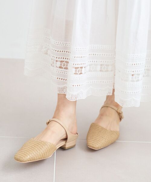 le.coeur blanc（ルクールブラン）の「《WEB限定アイテム》メッシュミュール（パンプス・レディース・アイボリー/ベージュ/シルバー/ブラック・36/39/38/37）」の3枚目の写真