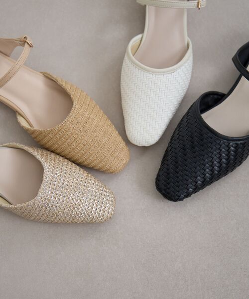 le.coeur blanc（ルクールブラン）の「《WEB限定アイテム》メッシュミュール（パンプス・レディース・アイボリー/ベージュ/シルバー/ブラック・36/39/38/37）」の2枚目の写真