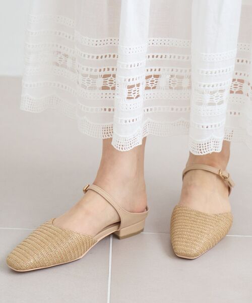 le.coeur blanc（ルクールブラン）の「《WEB限定アイテム》メッシュミュール（パンプス・レディース・アイボリー/ベージュ/シルバー/ブラック・36/39/38/37）」の6枚目の写真