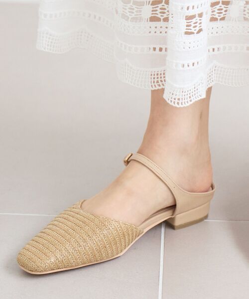 le.coeur blanc（ルクールブラン）の「《WEB限定アイテム》メッシュミュール（パンプス・レディース・アイボリー/ベージュ/シルバー/ブラック・36/39/38/37）」の7枚目の写真