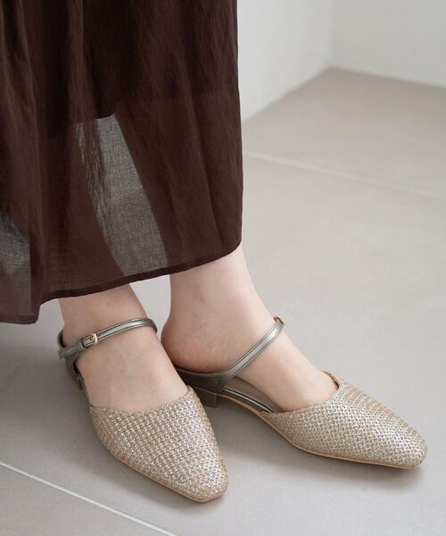 le.coeur blanc（ルクールブラン）の「《WEB限定アイテム》メッシュミュール（パンプス・レディース・アイボリー/ベージュ/シルバー/ブラック・36/39/38/37）」の9枚目の写真