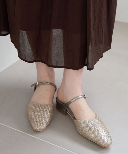 le.coeur blanc（ルクールブラン）の「《WEB限定アイテム》メッシュミュール（パンプス・レディース・アイボリー/ベージュ/シルバー/ブラック・36/39/38/37）」の10枚目の写真