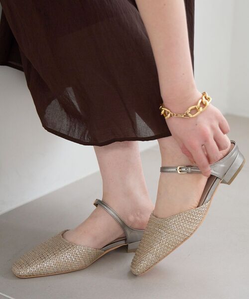 le.coeur blanc（ルクールブラン）の「《WEB限定アイテム》メッシュミュール（パンプス・レディース・アイボリー/ベージュ/シルバー/ブラック・36/39/38/37）」の11枚目の写真