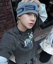 LECYTO（レシト）の「LOGO JACQUARD BEANIE_[GRAY]（ニットキャップ/ビーニー）」