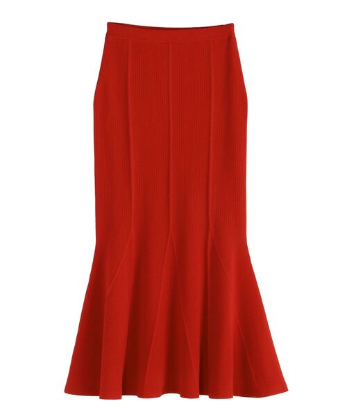 LAGUNAMOON(ラグナムーン)の「マーメイドリブニットスカート 【夏服】 【セットアップ対応】(スカート・レディース・レッド/ブラック/ベージュ・MEDIUM/SMALL)」の15枚目の写真