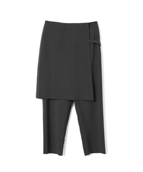 mizuiroind(ミズイロインド)の「mizuiro ind ラップレイヤーパンツ(その他パンツ・レディース・チャコールグレー/ブラック/ネイビー/ブラウン・FREE)」の2枚目の写真