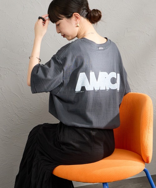 AMERICANA（アメリカーナ）の「[Americana/アメリカーナ] AMERCN バックプリントＴシャツ（Tシャツ/カットソー・レディース・オートミール/ブラック/グレー・ONE SIZE）」の2枚目の写真