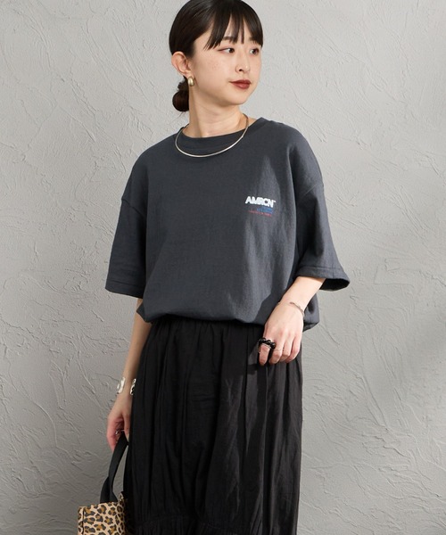 AMERICANA（アメリカーナ）の「[Americana/アメリカーナ] AMERCN バックプリントＴシャツ（Tシャツ/カットソー・レディース・オートミール/ブラック/グレー・ONE SIZE）」の7枚目の写真