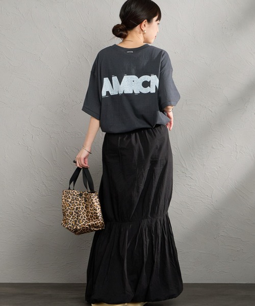 AMERICANA（アメリカーナ）の「[Americana/アメリカーナ] AMERCN バックプリントＴシャツ（Tシャツ/カットソー・レディース・オートミール/ブラック/グレー・ONE SIZE）」の10枚目の写真
