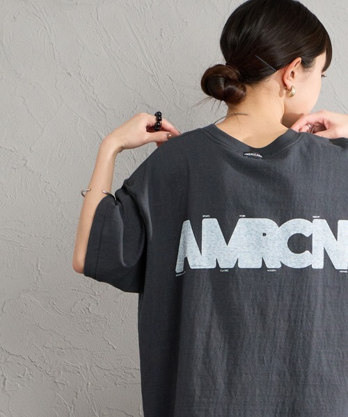AMERICANA（アメリカーナ）の「[Americana/アメリカーナ] AMERCN バックプリントＴシャツ（Tシャツ/カットソー・レディース・オートミール/ブラック/グレー・ONE SIZE）」の18枚目の写真