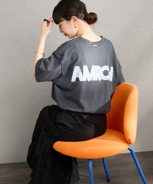 AMERICANA（アメリカーナ）の「[Americana/アメリカーナ] AMERCN バックプリントＴシャツ（Tシャツ/カットソー・レディース・オートミール/ブラック/グレー・ONE SIZE）」の6枚目の写真