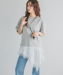 mysty woman | イレヘムレースドッキングTEE 712942(Tシャツ/カットソー)
