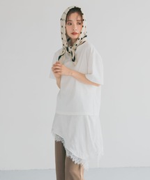 mysty woman | イレヘムレースドッキングTEE 712942(Tシャツ/カットソー)