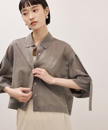 ADAM ET ROPE' | TWシアートロクロップドシャツ/接触冷感/防シワ(シャツ/ブラウス)