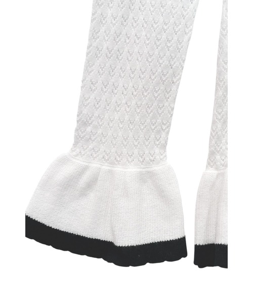 HONEY MI HONEY(ハニーミーハニー)の「crochet frill knit tunic cardigan(カーディガン/ボレロ・レディース・ブラック/グレー/ホワイト・FREE)」の22枚目の写真