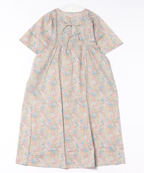 KID BLUE(キッドブルー)の「キッドブルー -26LIBERTYプリント -5分袖ワンピース -KODR345 -kidblue(ワンピース・レディース・ブラック/サックスブルー/マルチ・M)」の3枚目の写真
