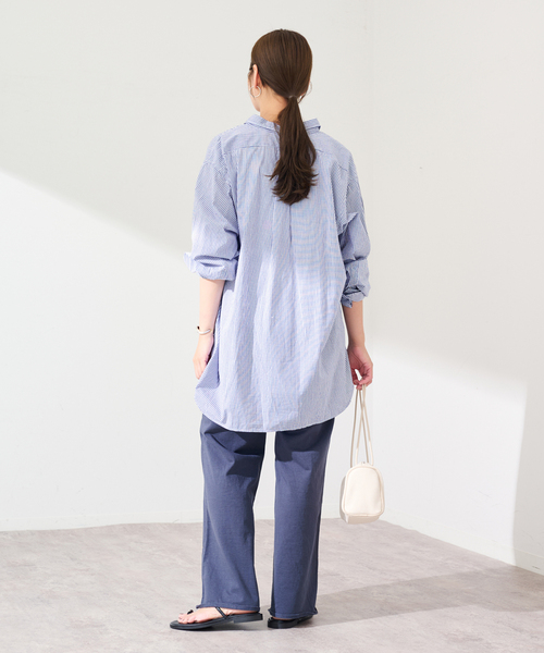FRAMeWORK（フレームワーク）の「INDIVIDUALIZED SHIRTS クラシックフィットビッグシャツ（シャツ/ブラウス・レディース・ネイビー・FREE）」の4枚目の写真