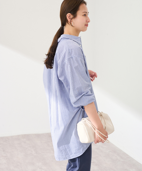 FRAMeWORK（フレームワーク）の「INDIVIDUALIZED SHIRTS クラシックフィットビッグシャツ（シャツ/ブラウス・レディース・ネイビー・FREE）」の6枚目の写真