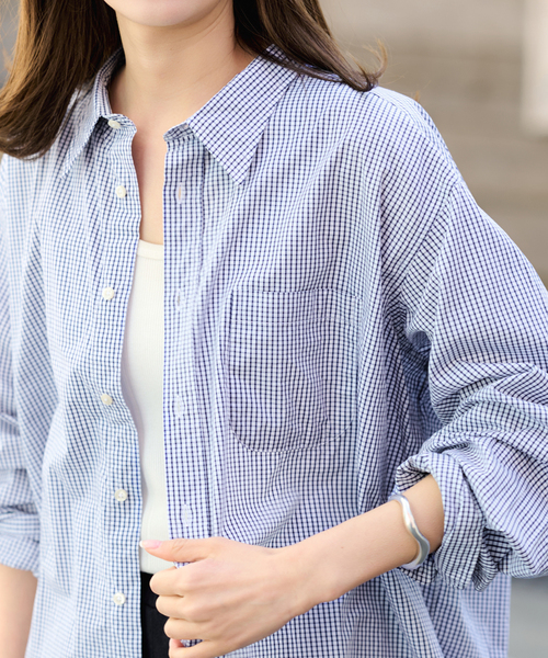 FRAMeWORK（フレームワーク）の「INDIVIDUALIZED SHIRTS クラシックフィットビッグシャツ（シャツ/ブラウス・レディース・ネイビー・FREE）」の15枚目の写真