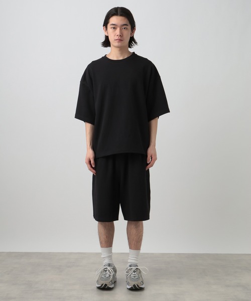 BAYFLOW（ベイフロー）の「[WEB限定]機能性2WAYポンチドロストベーシックTEE【接触冷感/吸水速乾/UVカット/遮熱】（Tシャツ/カットソー・メンズ・ベージュ/チャコールグレー/杢グレー/ブラック/オリーブ・SMALL/MEDIUM/LARGE）」の13枚目の写真