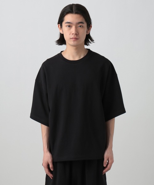 BAYFLOW（ベイフロー）の「[WEB限定]機能性2WAYポンチドロストベーシックTEE【接触冷感/吸水速乾/UVカット/遮熱】（Tシャツ/カットソー・メンズ・ベージュ/チャコールグレー/杢グレー/ブラック/オリーブ・SMALL/MEDIUM/LARGE）」の14枚目の写真