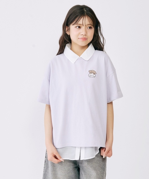 LOVETOXIC（ラブトキシック）の「【綿100%/GOODPRICE】アニマルフレンズ4カットモチーフ半T（Tシャツ/カットソー・キッズ・ラベンダー/チャコール/オフホワイト/サックスブルー・M:150cm/L:160cm/S:140cm/130cm）」の12枚目の写真