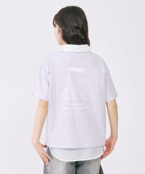 LOVETOXIC（ラブトキシック）の「【綿100%/GOODPRICE】アニマルフレンズ4カットモチーフ半T（Tシャツ/カットソー・キッズ・ラベンダー/チャコール/オフホワイト/サックスブルー・M:150cm/L:160cm/S:140cm/130cm）」の13枚目の写真