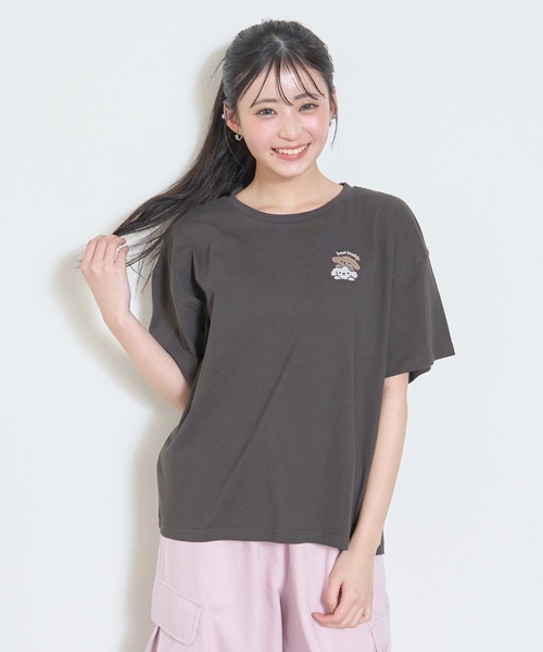 LOVETOXIC（ラブトキシック）の「【綿100%/GOODPRICE】アニマルフレンズ4カットモチーフ半T（Tシャツ/カットソー・キッズ・ラベンダー/チャコール/オフホワイト/サックスブルー・M:150cm/L:160cm/S:140cm/130cm）」の14枚目の写真