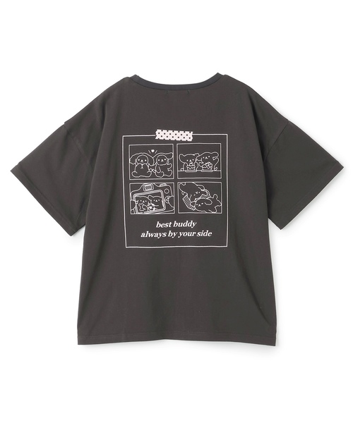LOVETOXIC（ラブトキシック）の「【綿100%/GOODPRICE】アニマルフレンズ4カットモチーフ半T（Tシャツ/カットソー・キッズ・ラベンダー/チャコール/オフホワイト/サックスブルー・M:150cm/L:160cm/S:140cm/130cm）」の21枚目の写真