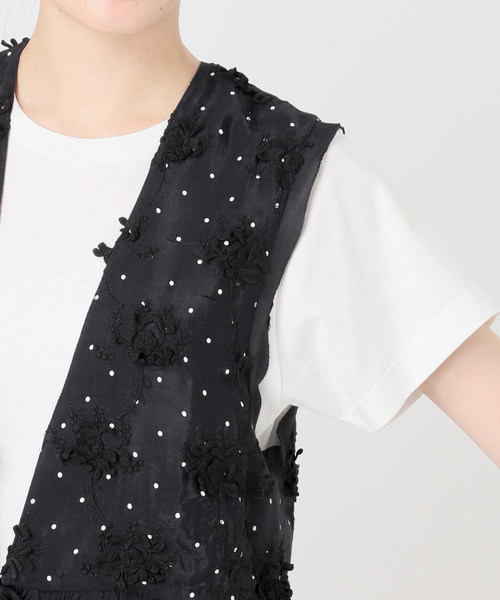 Spick & Span（スピックアンドスパン）の「《別注》crinkle crinkle crinkle Frill rayon shantung vest*（ベスト・レディース・ブラック・FREE）」の13枚目の写真