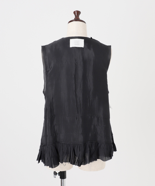 Spick & Span（スピックアンドスパン）の「《別注》crinkle crinkle crinkle Frill rayon shantung vest*（ベスト・レディース・ブラック・FREE）」の18枚目の写真