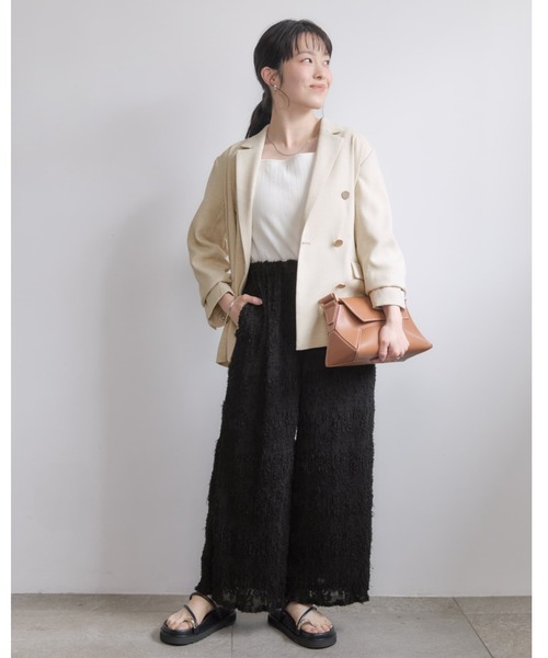 COHINA(コヒナ)の「シアージャカードプリーツパンツ 【低身長・小柄女性】(その他パンツ・レディース・ホワイト/ブラック・REGULAR/SHORT)」の15枚目の写真