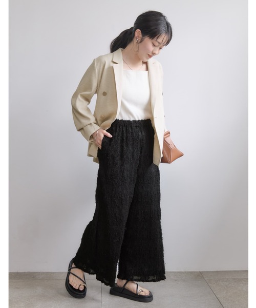 COHINA(コヒナ)の「シアージャカードプリーツパンツ 【低身長・小柄女性】(その他パンツ・レディース・ホワイト/ブラック・REGULAR/SHORT)」の16枚目の写真