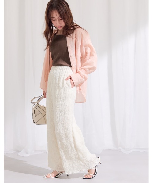 COHINA(コヒナ)の「シアージャカードプリーツパンツ 【低身長・小柄女性】(その他パンツ・レディース・ホワイト/ブラック・REGULAR/SHORT)」の6枚目の写真