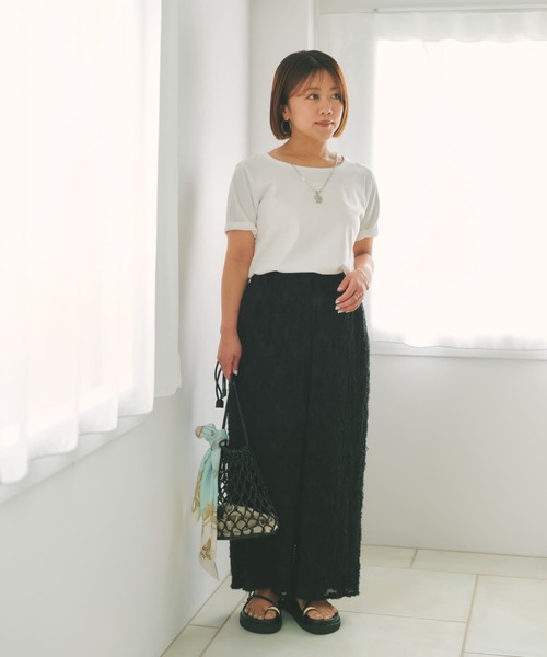 COHINA(コヒナ)の「シアージャカードプリーツパンツ 【低身長・小柄女性】(その他パンツ・レディース・ホワイト/ブラック・REGULAR/SHORT)」の11枚目の写真