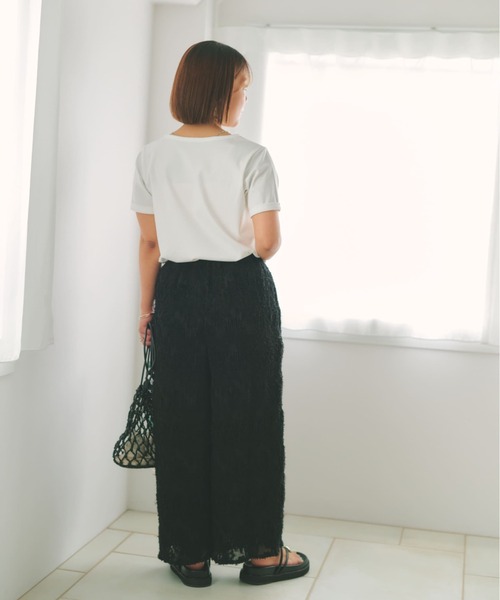 COHINA(コヒナ)の「シアージャカードプリーツパンツ 【低身長・小柄女性】(その他パンツ・レディース・ホワイト/ブラック・REGULAR/SHORT)」の13枚目の写真
