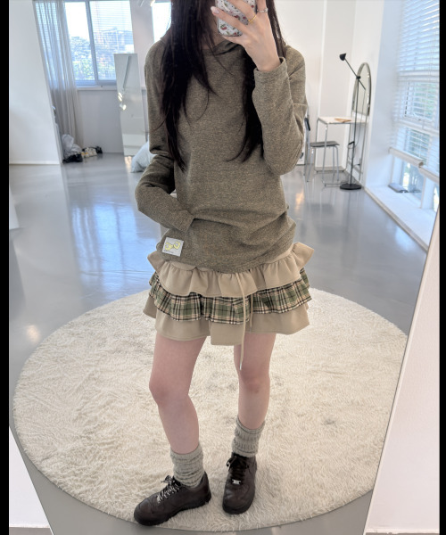 chancechance(チャンスチャンス)の「CEC LIGHTWEIGHT LABEL HOODIE (BROWN)(Tシャツ/カットソー・レディース・その他・FREE)」の2枚目の写真