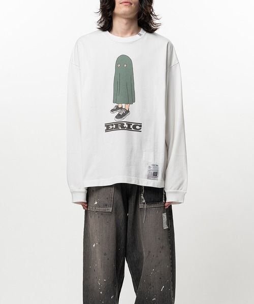 Maison MIHARA YASUHIRO(メゾンミハラヤスヒロ)の「ERIC Printed Long Sleeve T-shirt(Tシャツ/カットソー・メンズ・ホワイト・44)」の2枚目の写真